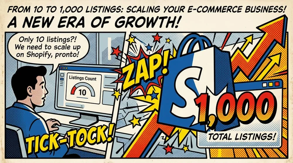 Scale Shopify Listings from 10 to 1,000 Without VAs